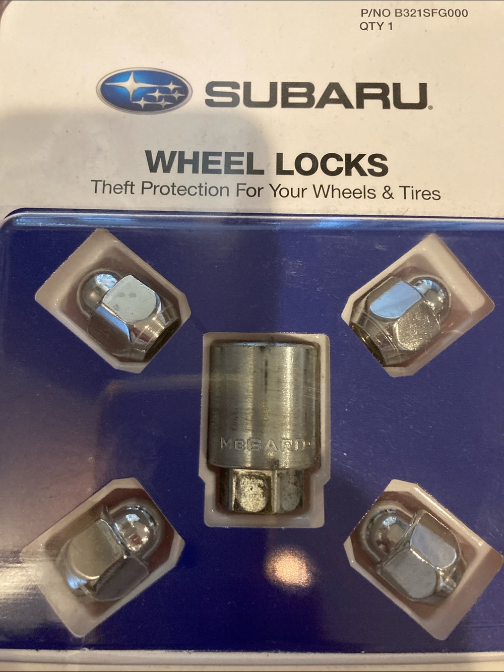 Subaru Wheel Lock Key - Chrome Accent